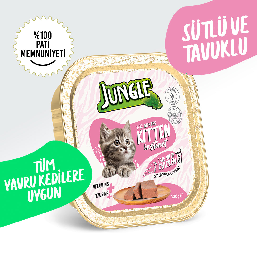 Jungle Sütlü Tavuklu Yavru Kedi Ezme Pate Mama