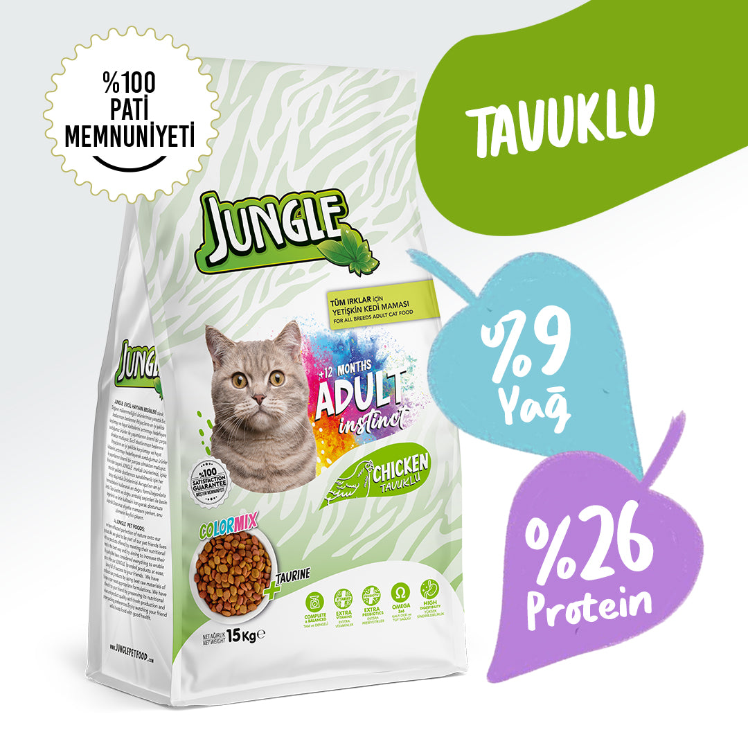 Jungle Tavuklu Colormix Yetişkin Kedi Maması