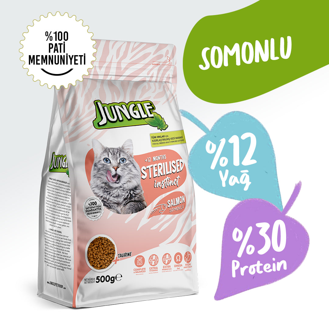 Jungle Somonlu Kısırlaştırılmış Yetişkin Kedi Maması