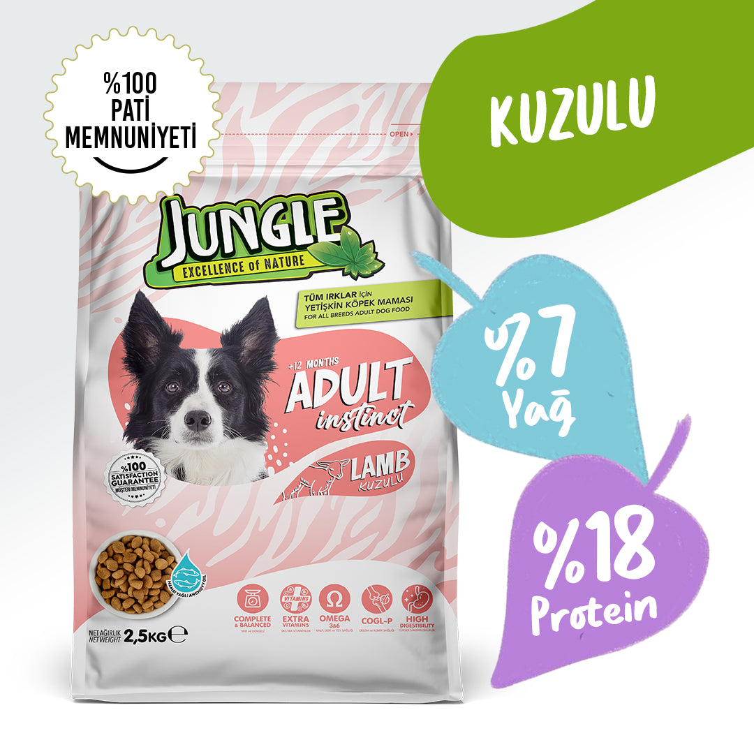 Jungle Kuzu Etli Yetişkin Köpek Maması 2.5 KG