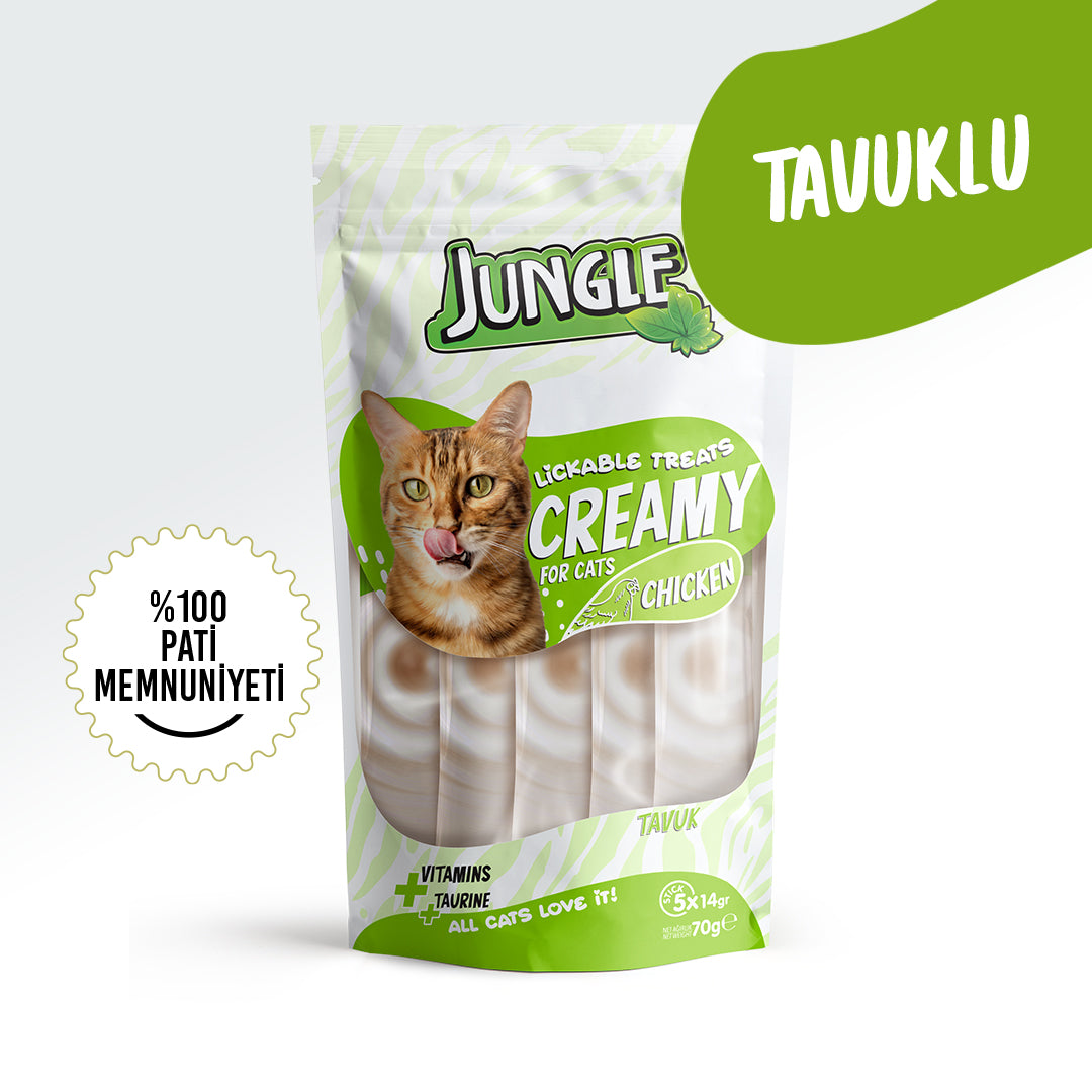 Jungle Tavuklu Krema Sıvı Kedi Ödül Maması