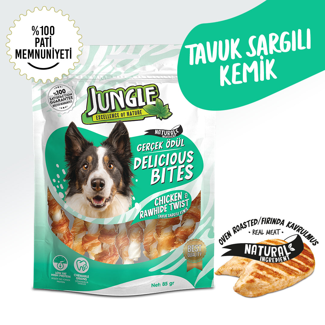Jungle Tavuk Derili Köpek Ödül Maması