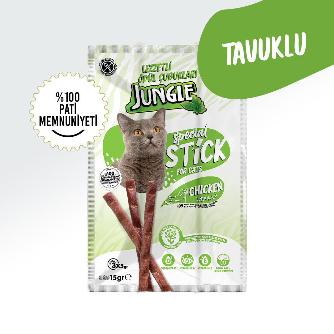 Jungle Tavuklu Kedi Stick Ödül Maması
