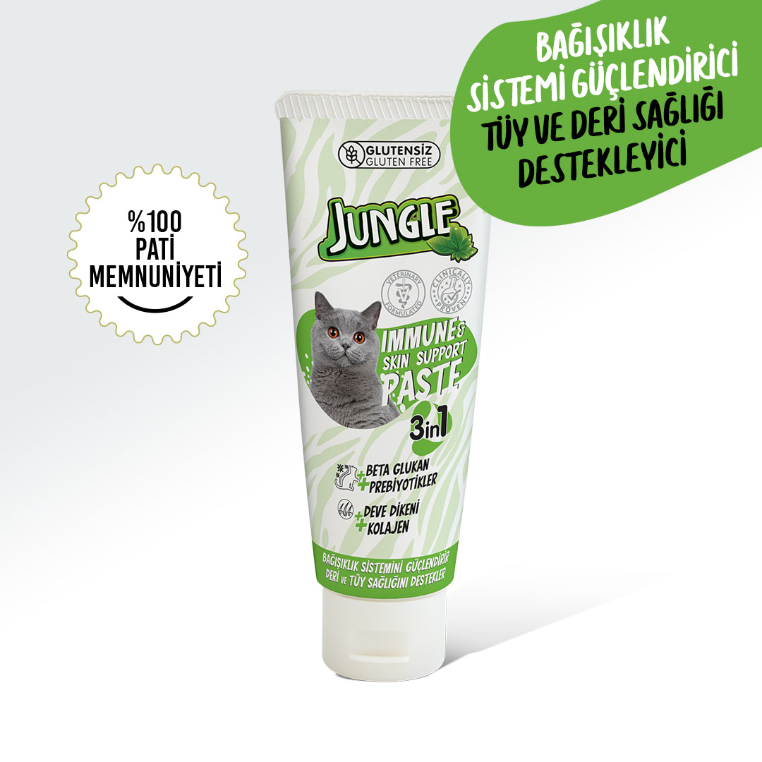 Jungle Bağışıklık & Tüy ve Deri Desteği Kedi Macunu