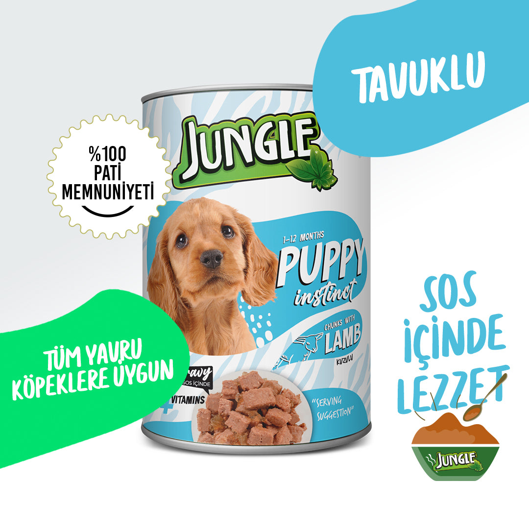 Jungle Tavuklu Soslu Yavru Köpek Konservesi