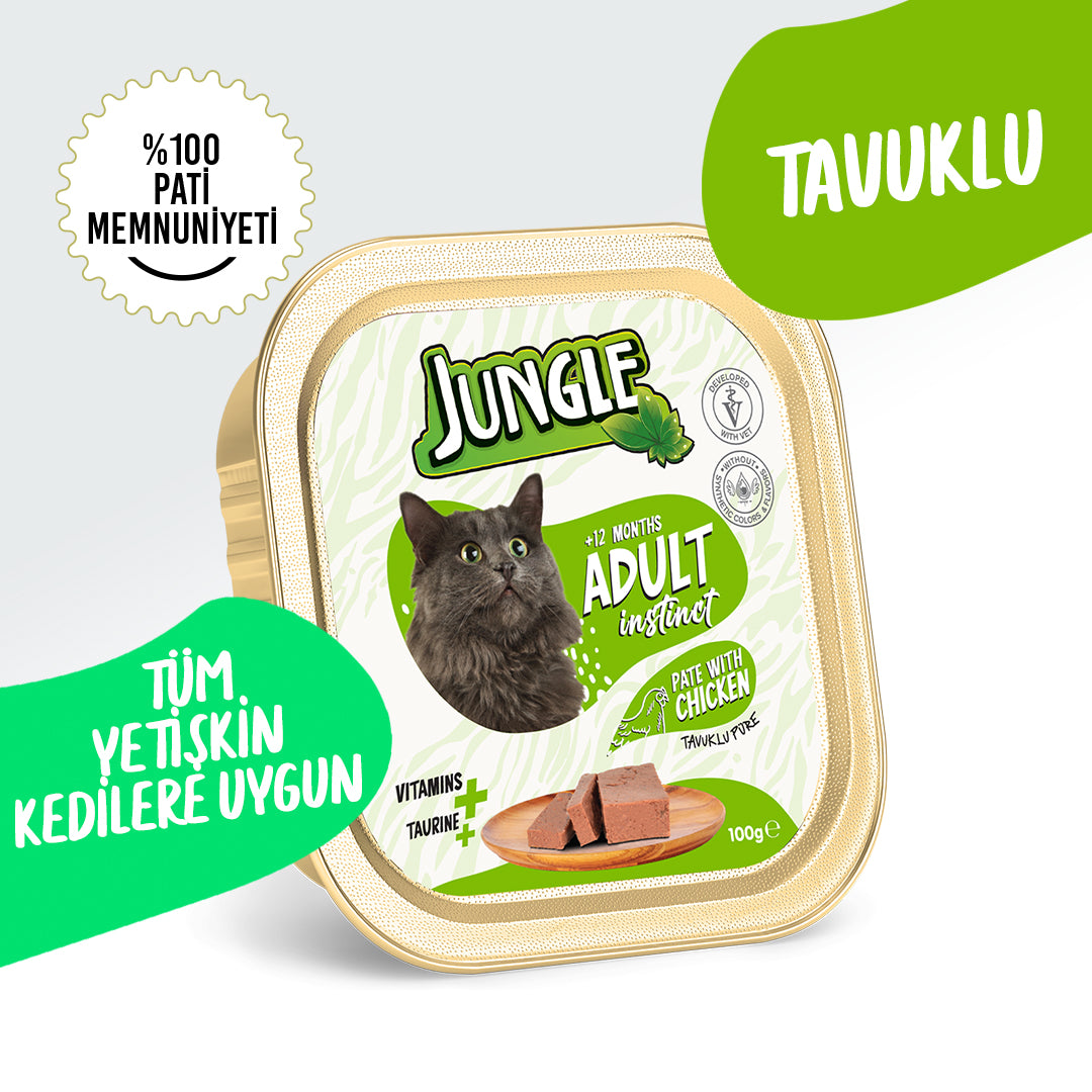 Jungle Tavuklu Kedi Ezme Pate Mama