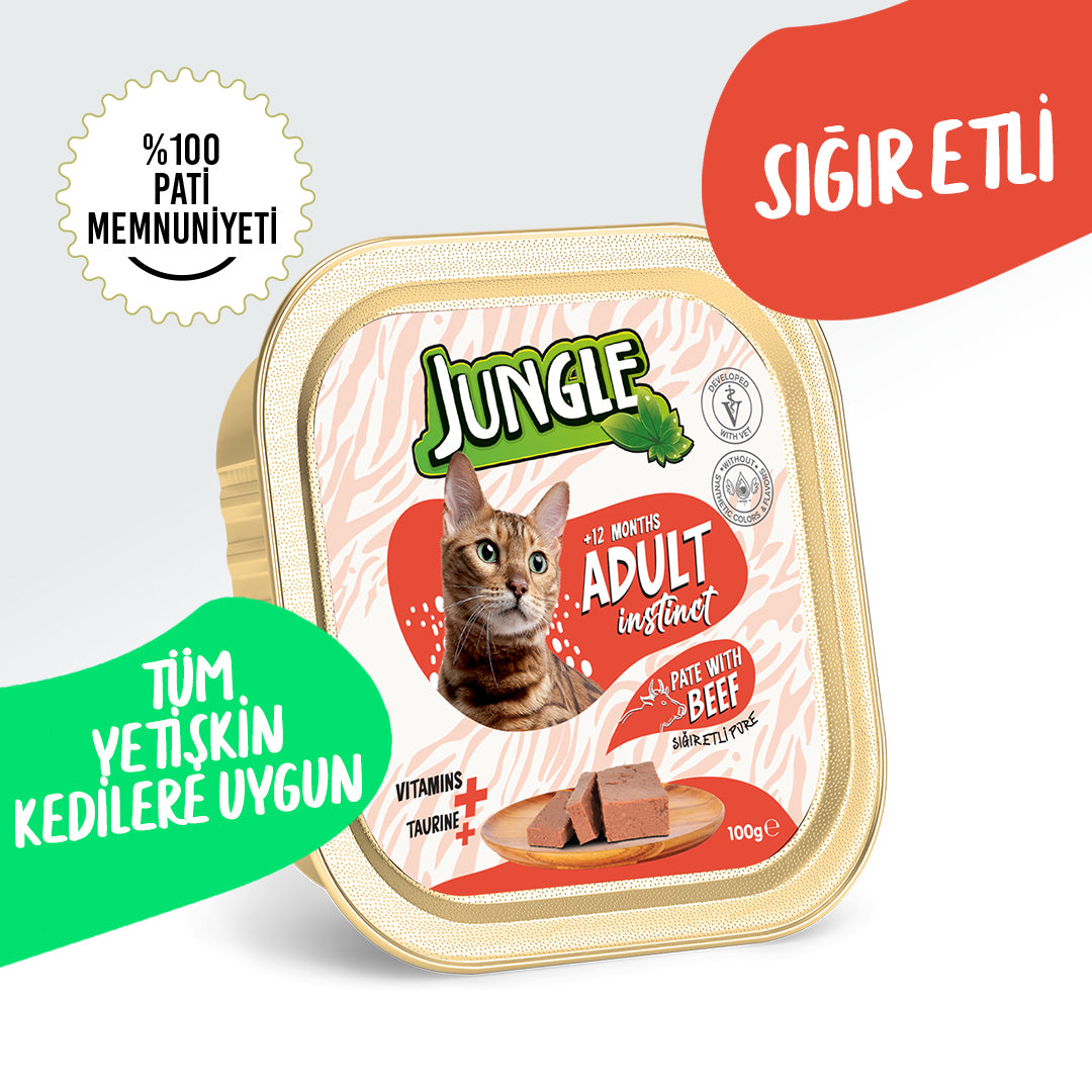 Jungle Sığır Etli Kedi Ezme Pate Mama